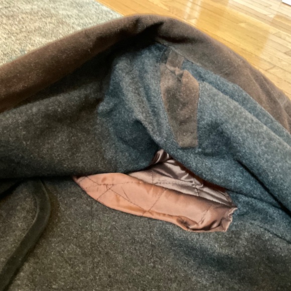 J.Crew Suede Brown Leather with Wool Lining Jacket Size Large - Picture 11 of 11